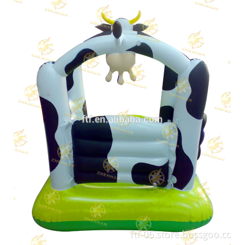 milk cow shape children inflatable bouncer for outdoor trampoline for kids